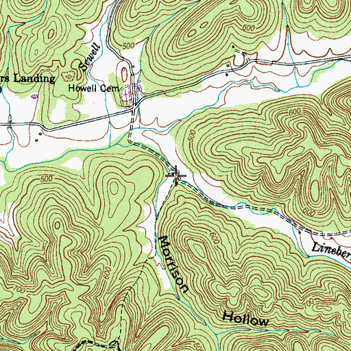 Topographic Map of Morrison Hollow, TN