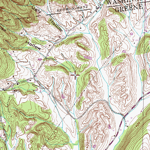 Topographic Map of Mose Hollow, TN