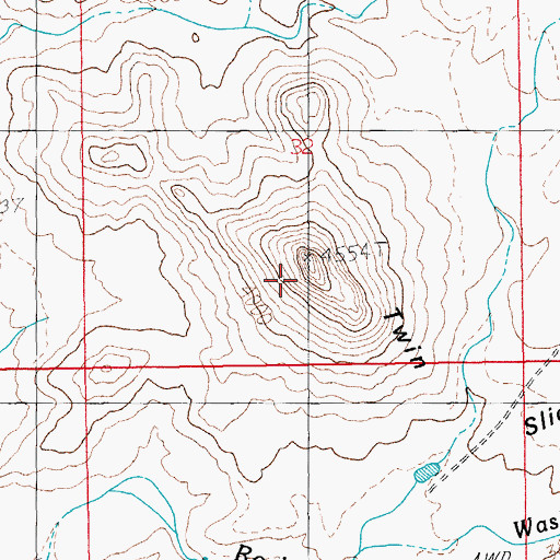 Topographic Map of Twin Knolls, AZ