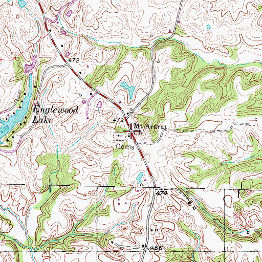 Topographic Map of Mount Ararat Church, TN