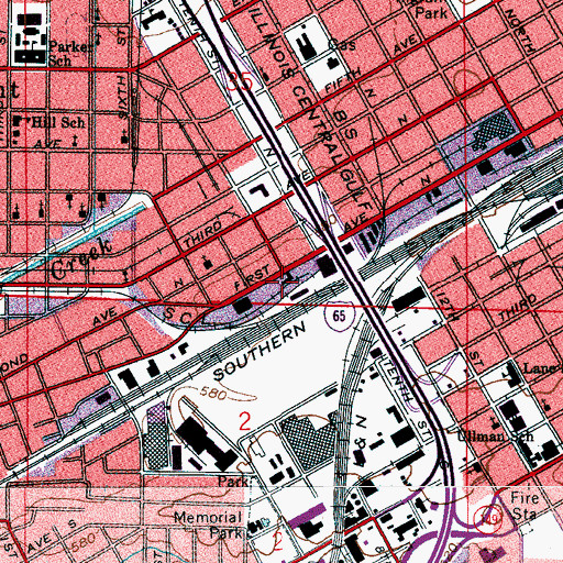 Topographic Map of Perry Airport (historical), AL