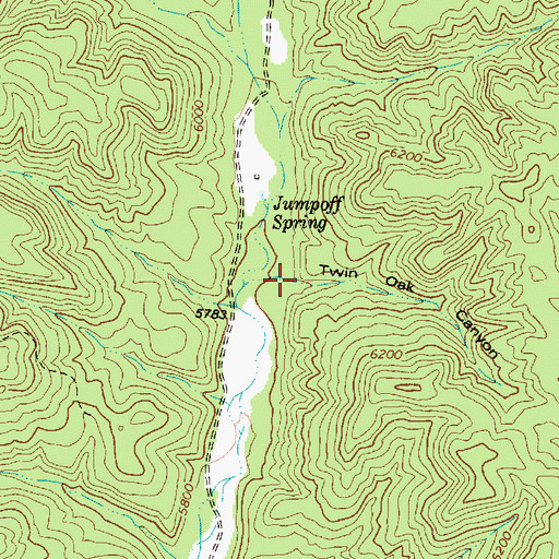 Topographic Map of Twin Oak Canyon, AZ