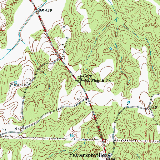 Topographic Map of Mount Pisgah Church, TN