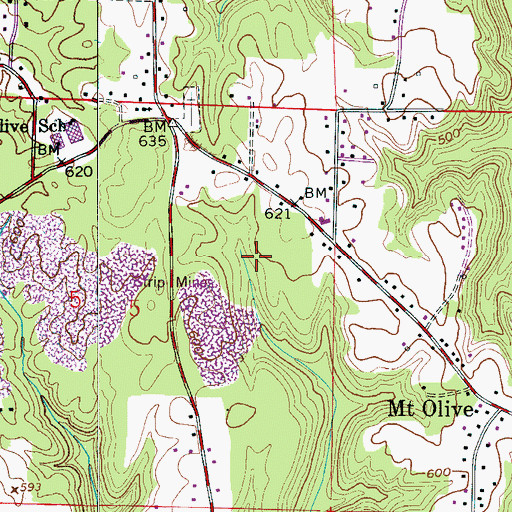 Topographic Map of Parker Field, AL