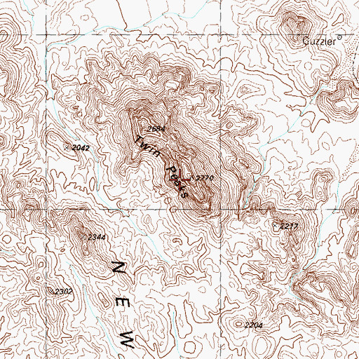 Topographic Map of Twin Peaks, AZ