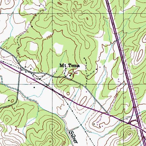 Topographic Map of Mount Tema Church, TN