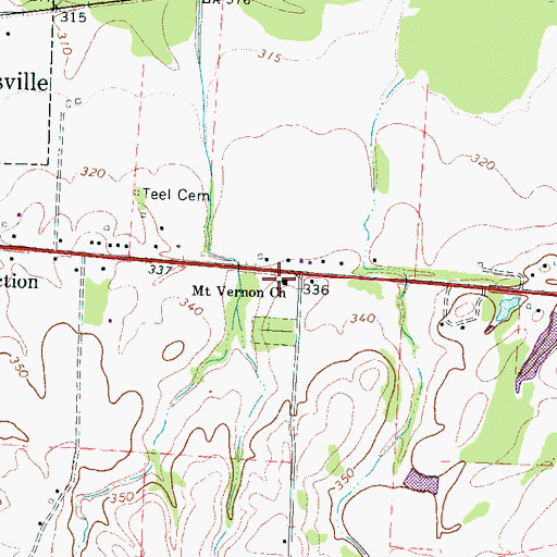 Topographic Map of Mount Vernon Church, TN