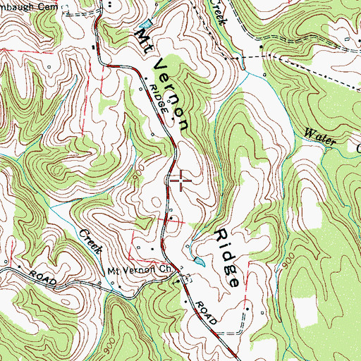 Topographic Map of Mount Vernon Ridge, TN