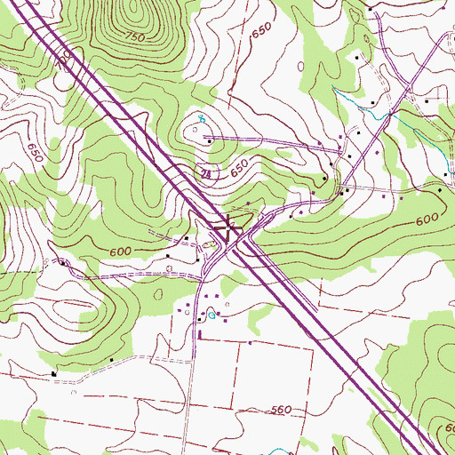 Topographic Map of Mount View Church, TN