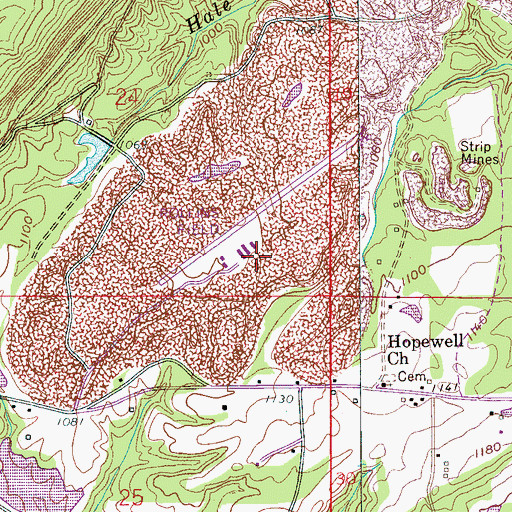 Topographic Map of Robbins Field, AL