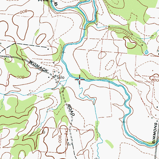 Topographic Map of Mud Creek, TN