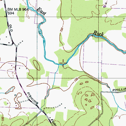 Topographic Map of Mud Creek, TN