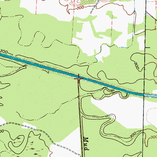 Topographic Map of Mud Creek, TN