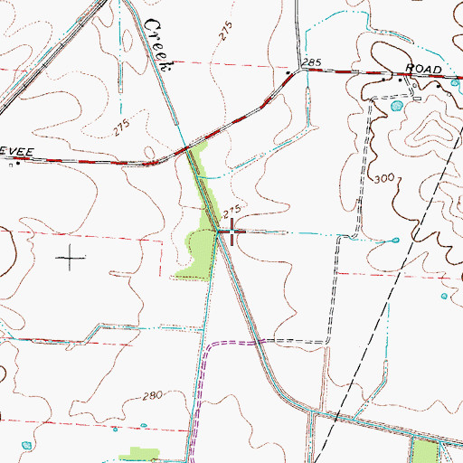 Topographic Map of Mulherin Creek, TN