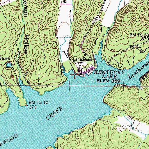 Topographic Map of Mullins Hollow, TN