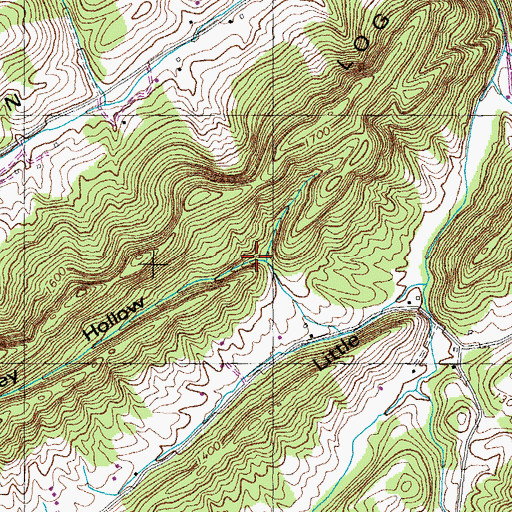 Topographic Map of Munsey Hollow, TN