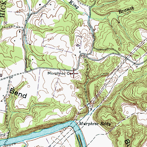 Topographic Map of Murphree Cemetery, TN