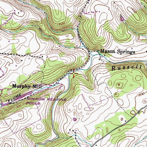 Topographic Map of Murphy Branch, TN