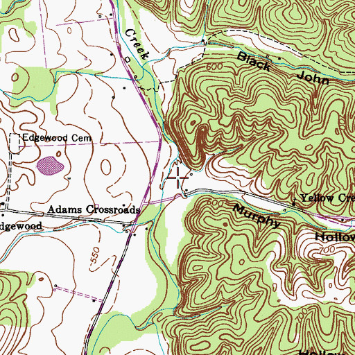 Topographic Map of Murphy Hollow, TN