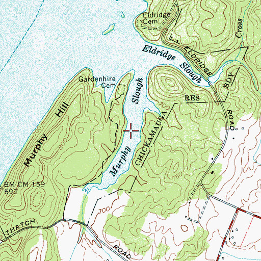 Topographic Map of Murphy Slough, TN