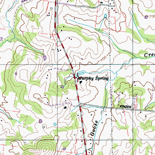 Topographic Map of Murphy Spring, TN