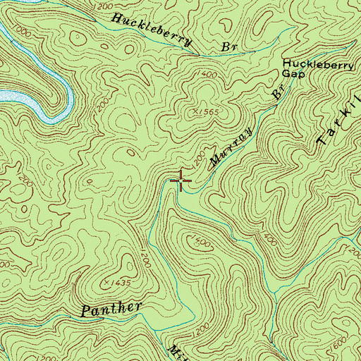 Topographic Map of Murray Branch, TN