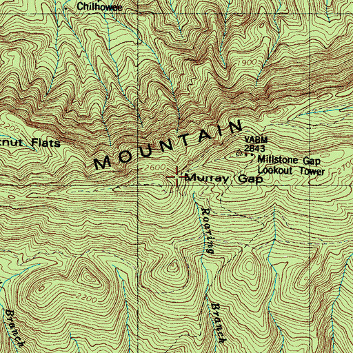 Topographic Map of Murray Gap, TN