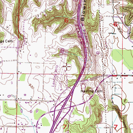 Topographic Map of Ardmore Airport, AL