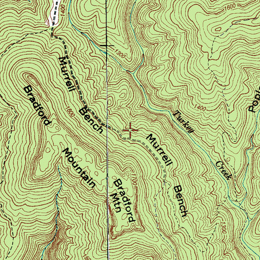 Topographic Map of Murrell Bench, TN