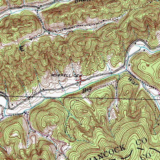 Topographic Map of Murrell Cemetery, TN