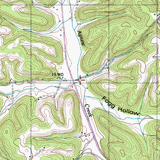 Topographic Map of Myrick Branch, TN