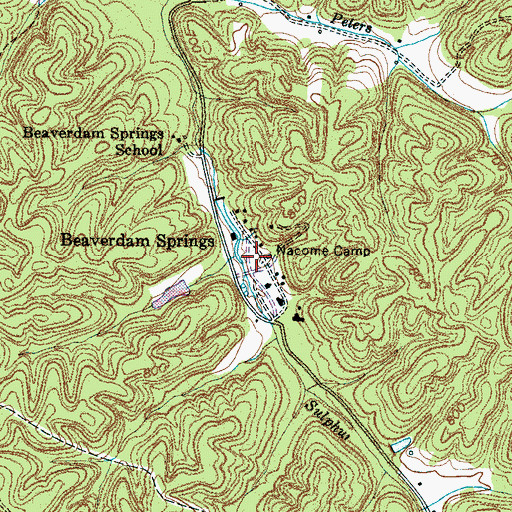 Topographic Map of Nacome Camp, TN