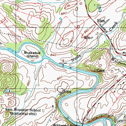 Topographic Map of Nails Creek, TN
