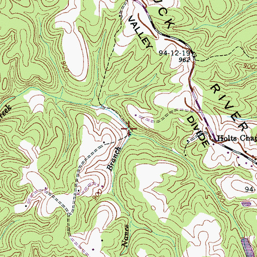 Topographic Map of Nance Branch, TN