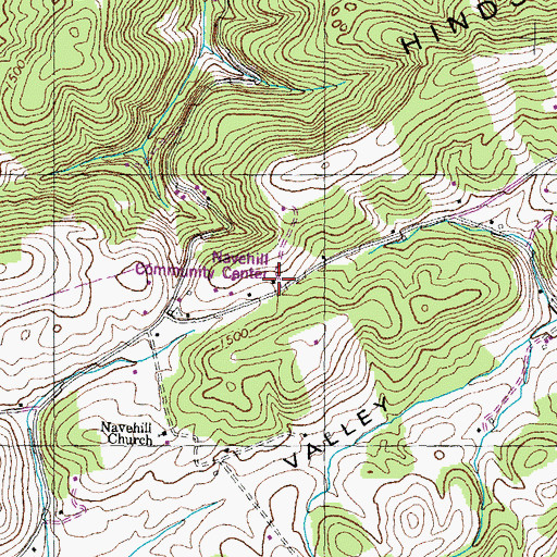 Topographic Map of Navehill School, TN