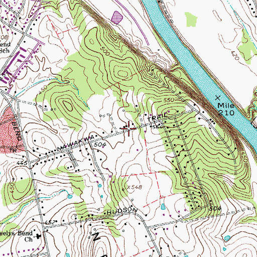 Topographic Map of Nawakwa Trail, TN