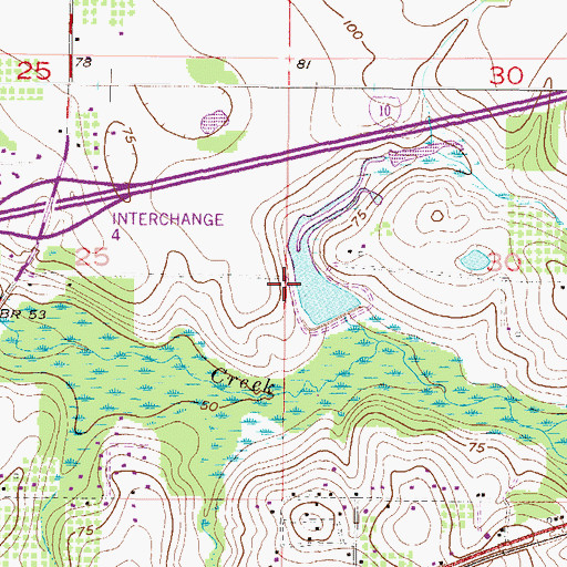 Topographic Map of H C Farmer Dam, AL