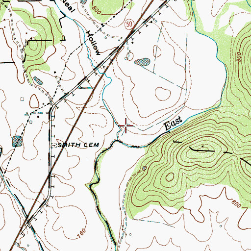 Topographic Map of Neal Hollow, TN