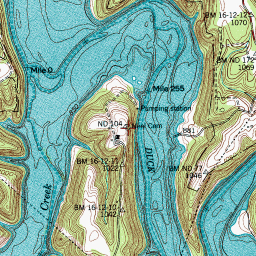 Topographic Map of Neel Cemetery, TN