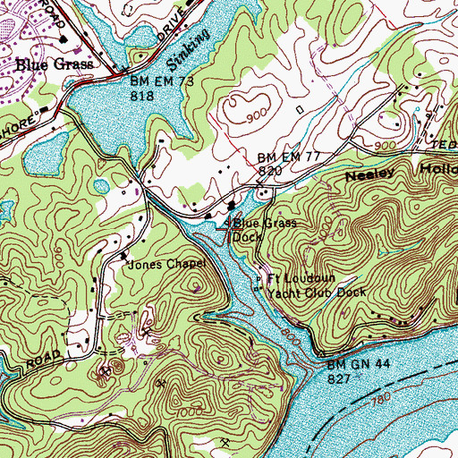 Topographic Map of Neeley Hollow, TN