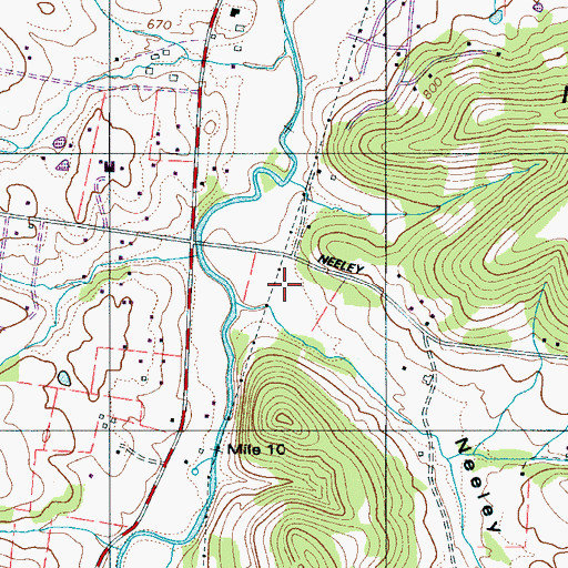 Topographic Map of Neeley Valley, TN