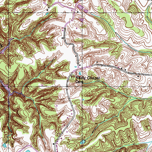 Topographic Map of Neely Chapel, TN