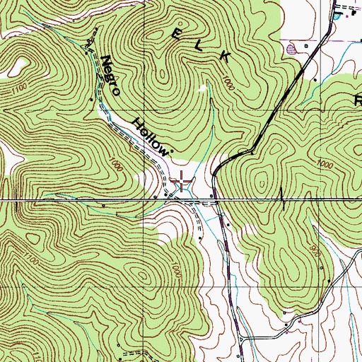 Topographic Map of Negro Hollow, TN