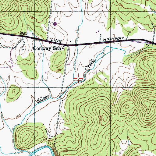 Topographic Map of Negrotown Branch, TN