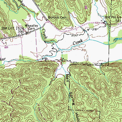 Topographic Map of Neil Spring Hollow, TN
