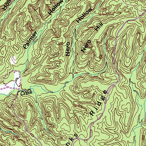 Topographic Map of Nero Hollow, TN