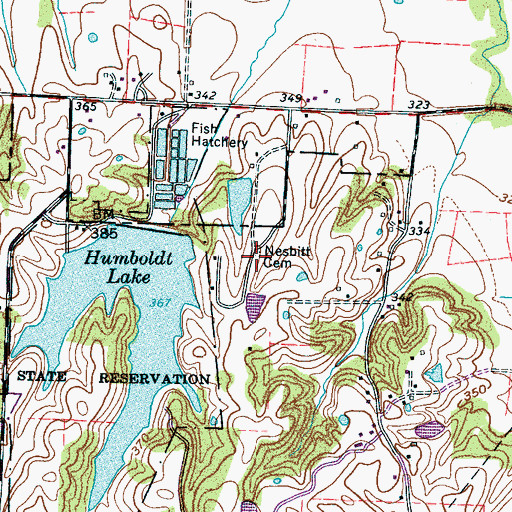 Topographic Map of Nesbitt Cemetery, TN