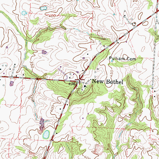 Topographic Map of New Bethel, TN