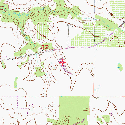 Topographic Map of Constantines Pond, AL