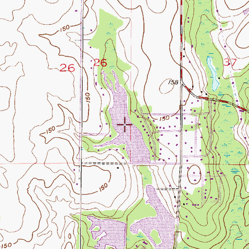 Topographic Map of Cole Lake, AL